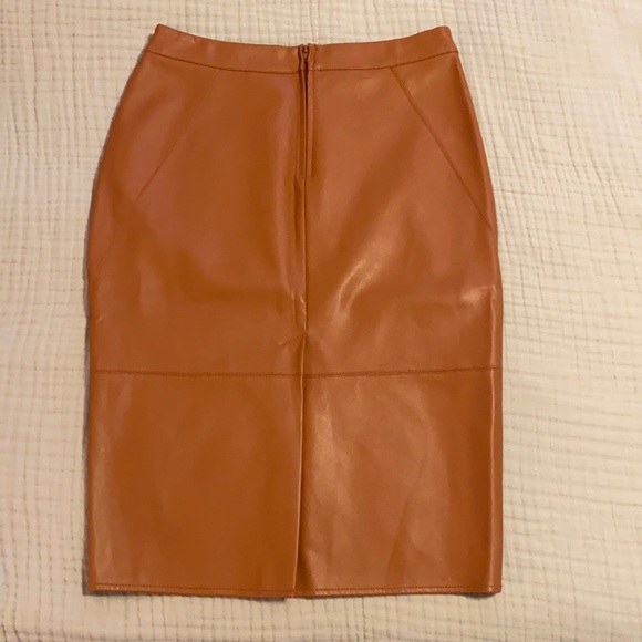 Asos Camel High Waisted Pencil Skirt - Picture 2 of 12